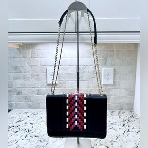 Gianni Bini EUC Black Leather Shoulder/Crossbody Bag